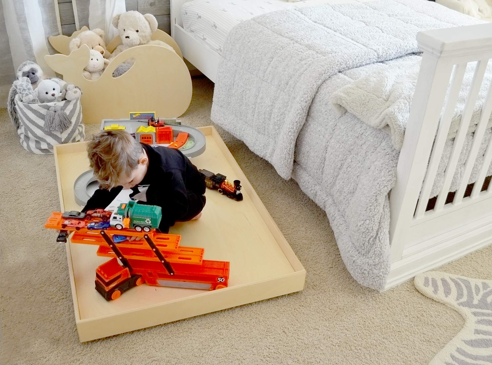 Amazon.com: Little Colorado Kids Trundle Under Bed Train Table
